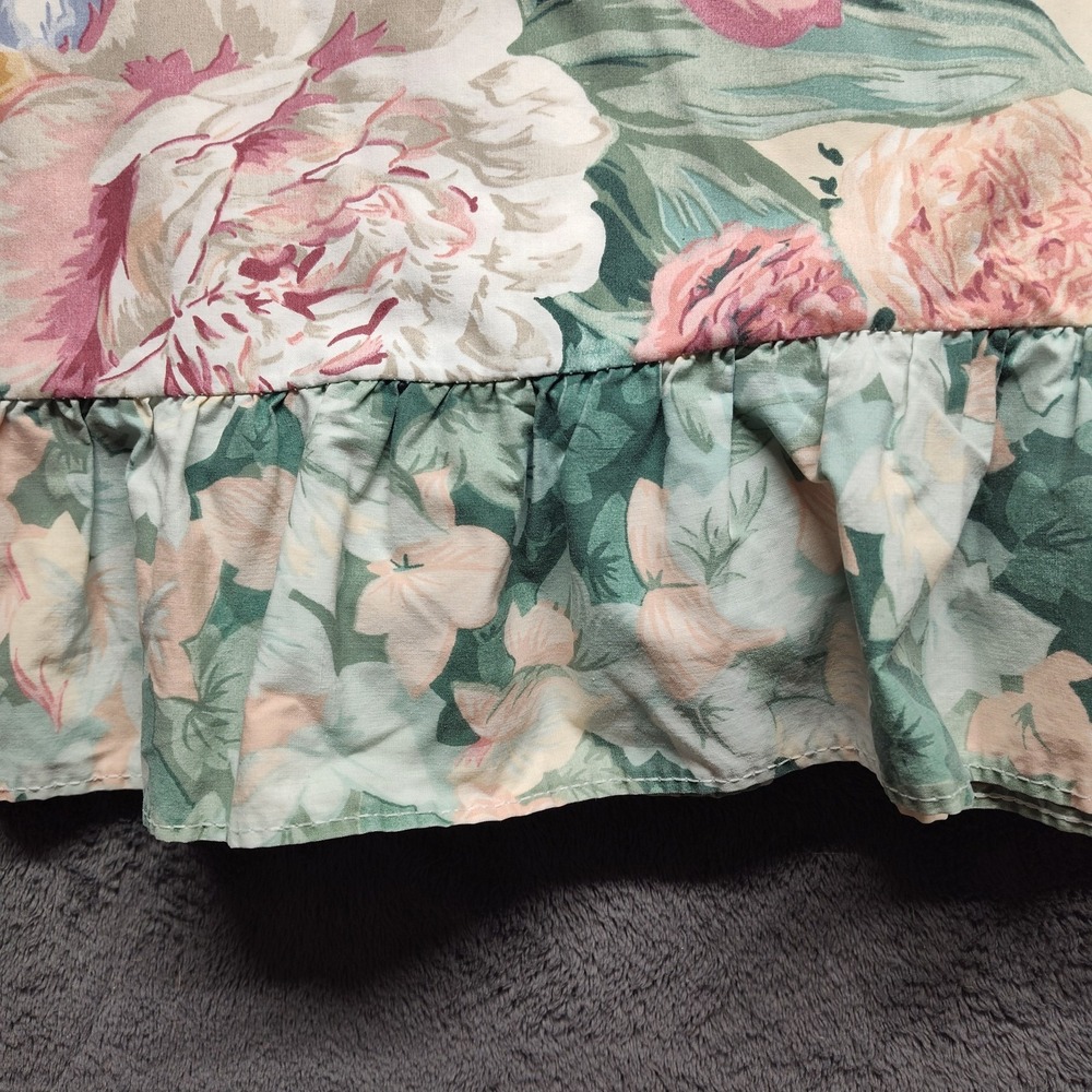 4 Vintage pillow cases pink roses ruffle garden shabby chic floral cottage fairy - Picture 4 of 5